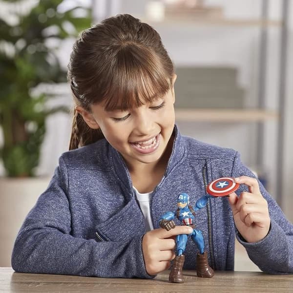 Actionfigur - MARVEL - Captain America - Bend and Flex - Tillbehör ingår
