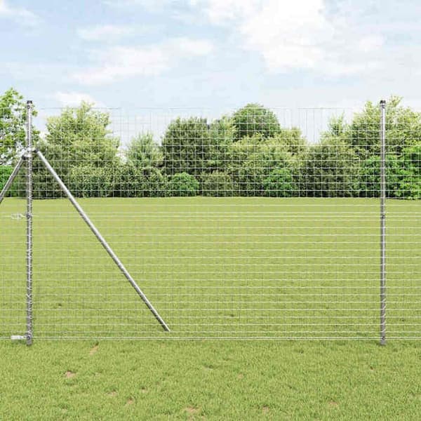 vidaXL Staketstolpe. 7 st Silverfärgad Stål 42004230