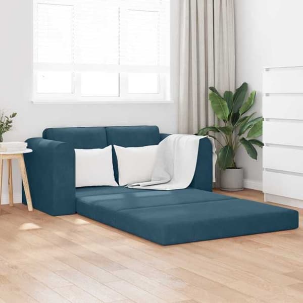 vidaXL Soffbädd Blå 148 x 71 x 83 cm Sammet 4106683