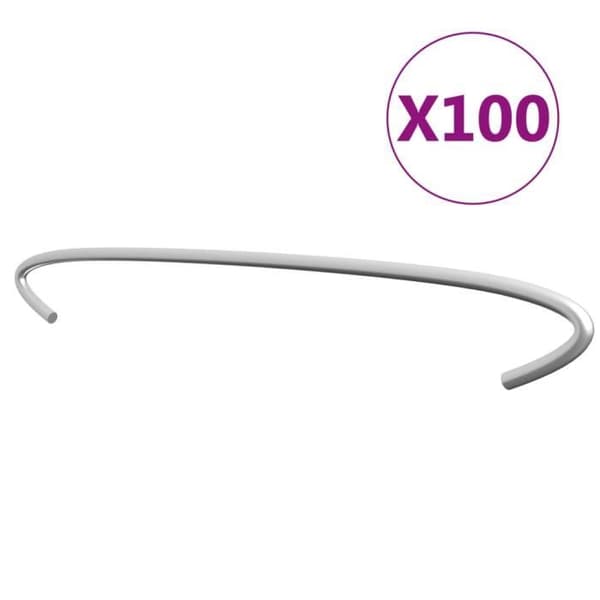 vidaXL Gabionkrokar 100 st Galvaniserat stål 50 cm
