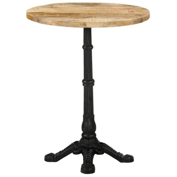 vidaXL Bistrobord Ø60x76 cm Rå mangoträ