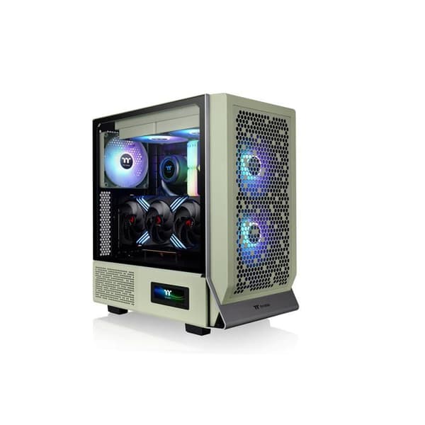 PC-chassi - Thermaltake - Ceres 300 TG ARGB - Matcha Grön - 2 ARGB-fläktar - Mid Tower