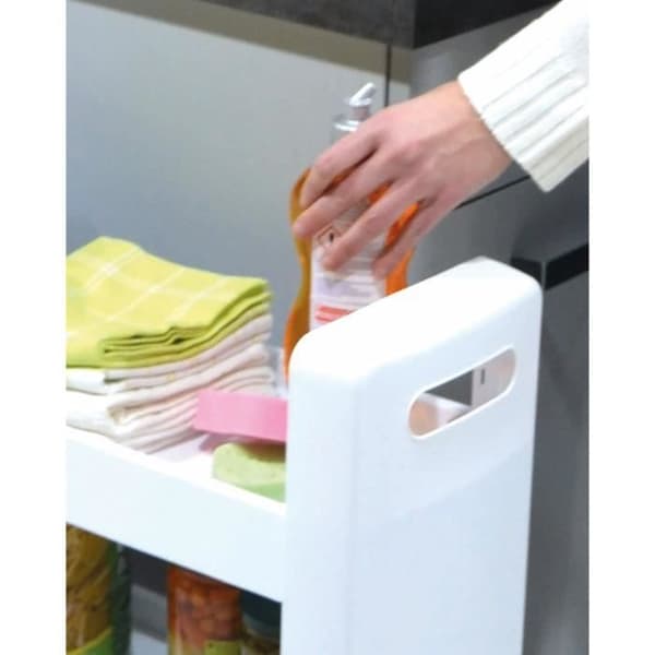 Mobilo Serving Unit - 3 modulära förvaringshyllor - Multidirectional hjul - 60 x 22 x 79 cm - Vit - EDA
