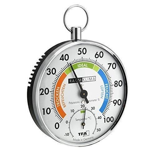 TFA-Dostmann kromad termohygrometer 100 mm – Termometer -15°C till 60°C, Hygrometer 0–100%