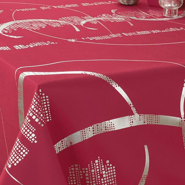Duk - LE LINGE DE JULES - Glänsande - Röd - 150x240 cm - 100% polyester