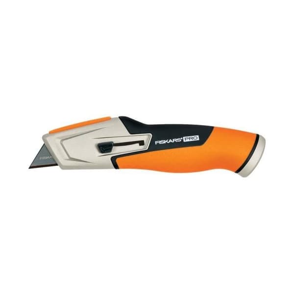 Retraktabel kniv - FISKARS - CarbonMax - Optimal säkerhet - Hållbara blad - Snabb byte