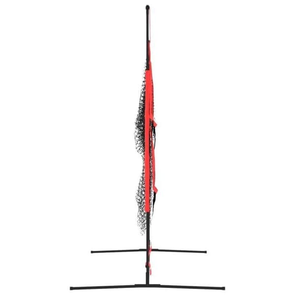 Bärbart baseballnät - VIDAXL - 183x105x183 cm - Polyester - Svartröd