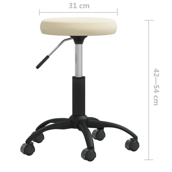 vidaXL Matstol Cream Velvet