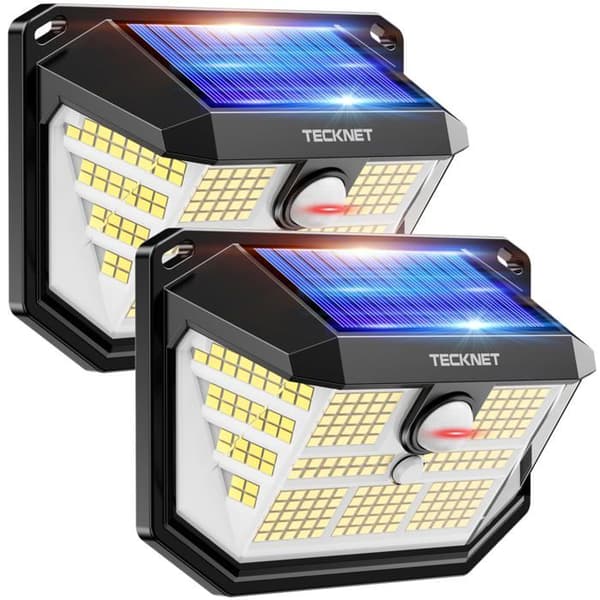 Utomhusprojektor - TECKNET - TK-SL001 - Solpanel 25% - 231 LED - PIR-sensor 3–5m