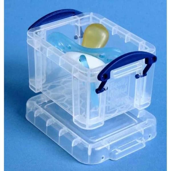 Plastlåda 0,14 L - Really Useful Box - Transparent - Förvaringslåda i plast