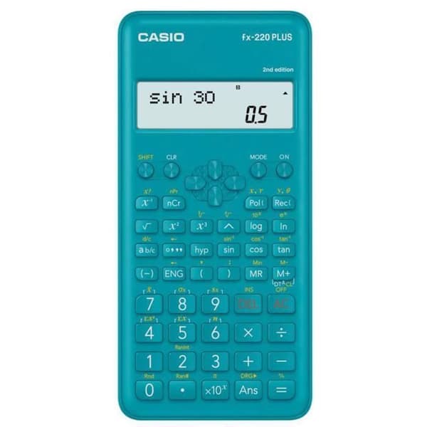 Kalkylator - Casio - Fx-220 Plus-2 - 10 siffror - Visning 2 rader - Blå