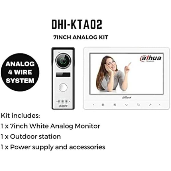 Intercom - DAHUA - DHI-KTA02 - Inomhusmonitor 7" - Trådad - Säkerhetskamera