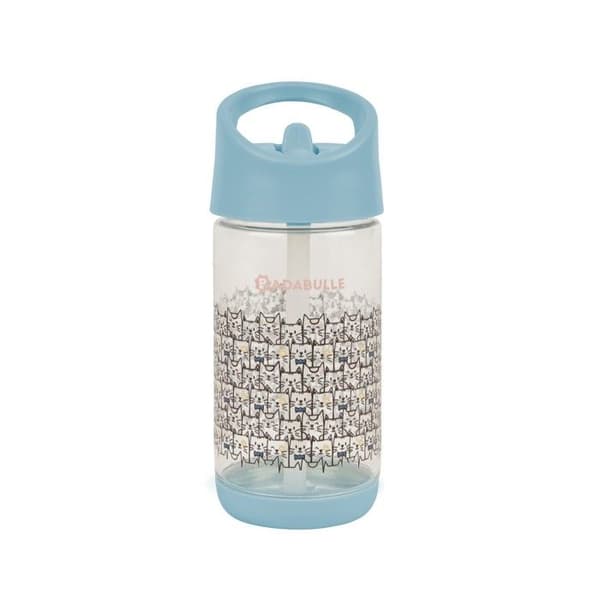 Badabulle barnflaska halmvatten 350 ml, läckagesäker, 12m+