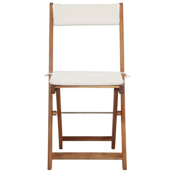 vidaXL Fällbart bistroset 3 delar med kuddar i solid akacia 44014