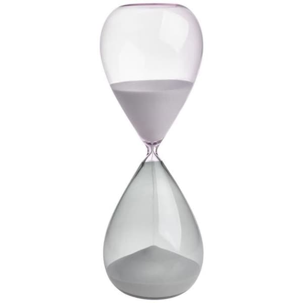 Sandtimer - TFA DOSTMANN - Grå/Rosa - Glas - Fint sand - Elegant design