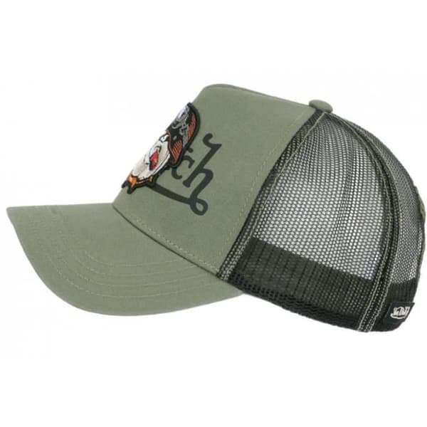 Von Dutch Trucker Bull grön keps - One size - Broderad patch