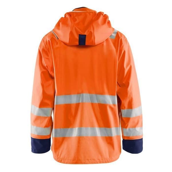 Blaklader Regnjacka hög synlighet NIVÅ 3 - Orange / Marin - XS