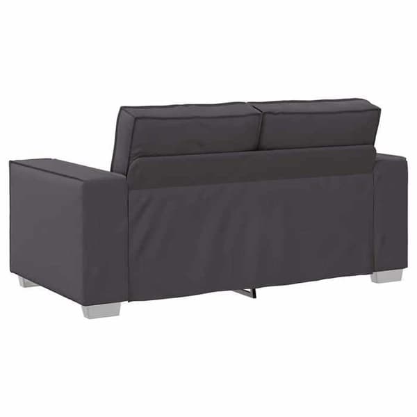 Canapé Loveseat 160 cm med grått konstläderkuddar