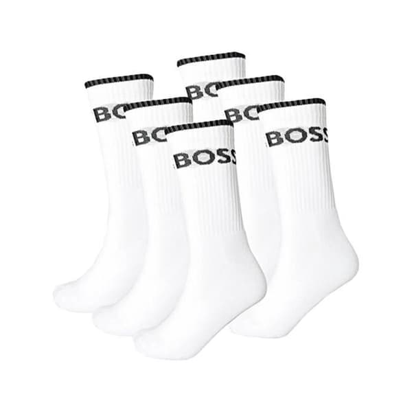 Strumpor - Boss - Man - pack x6 - Vit - Bomull
