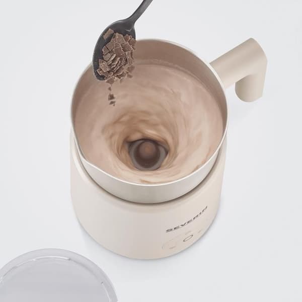 Induktionsmjölkskummare - SEVERIN - Spuma Lite, chokladfunktion, 3 program, 500W, 400ml - Beige - SM 3589