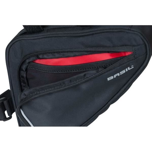 Ramväska - Basil - Triangel - Svart polyester - 1,7 L - Vattentålig