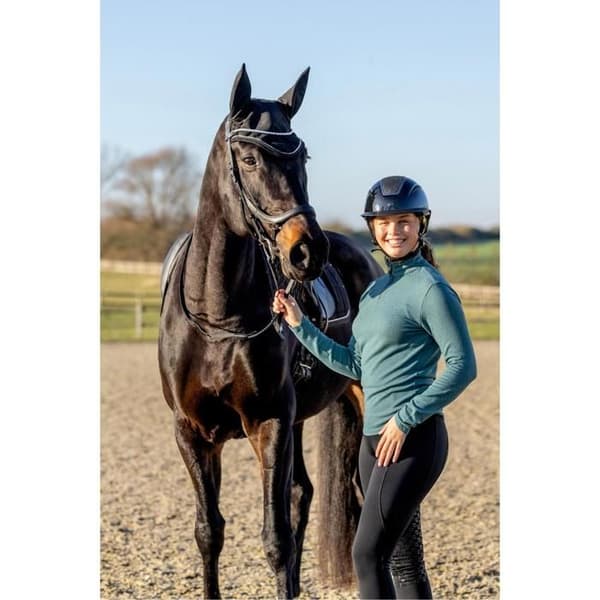 Ridsporttröja 1/2 zip dam Equipage Stacey