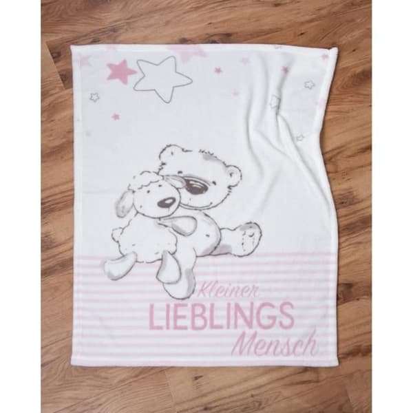 HERDING Baby Best polyesterfilt - Rosa - 75 x 100 cm