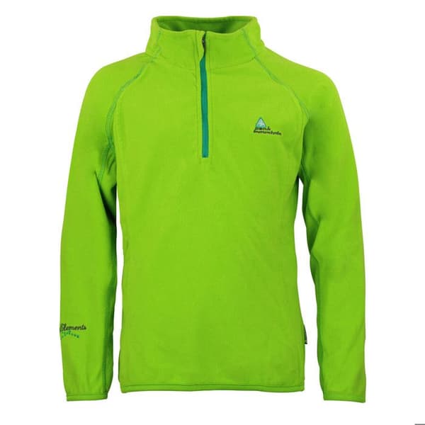Flicktröja microfleece halv-zip Peak Mountain Gafine - limegrön