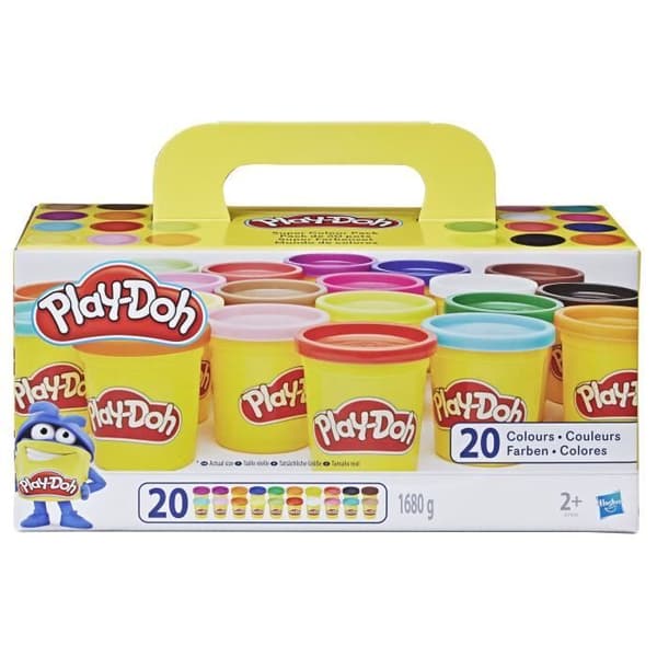 Play-Doh 20 Jars Modeling Compound, Super Colors, 84 g vardera