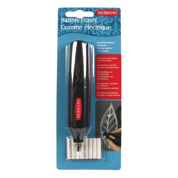 Elektrisk suddgummi - Derwent - 2301931 - Precision - Professionell kvalitet - 8 reservspetsar