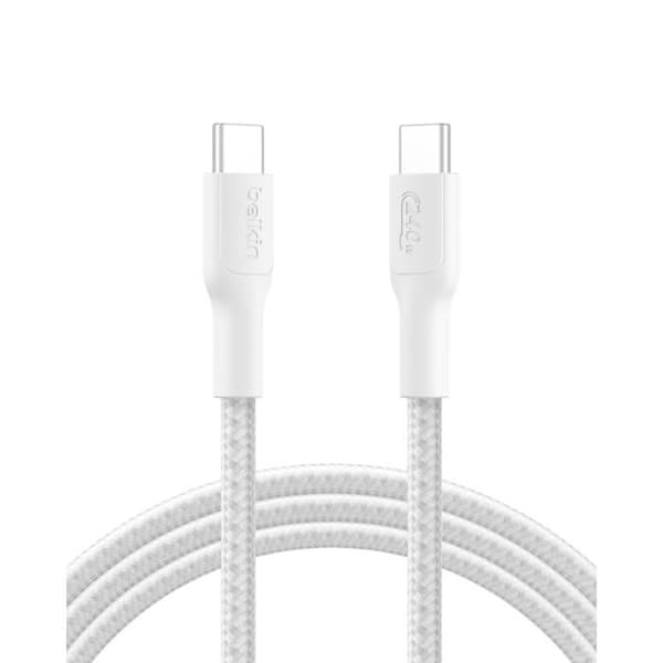 USB-C-kabel - Belkin - CAB025hq2MWH - 240W - Flätad - Vit