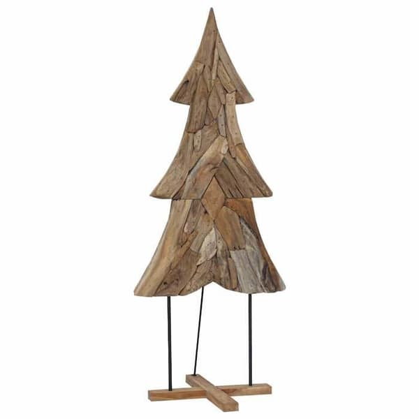 Julgran - VIDAXL - 180 cm - Solid teakträ - Brun - Inomhus/utomhus skyddad