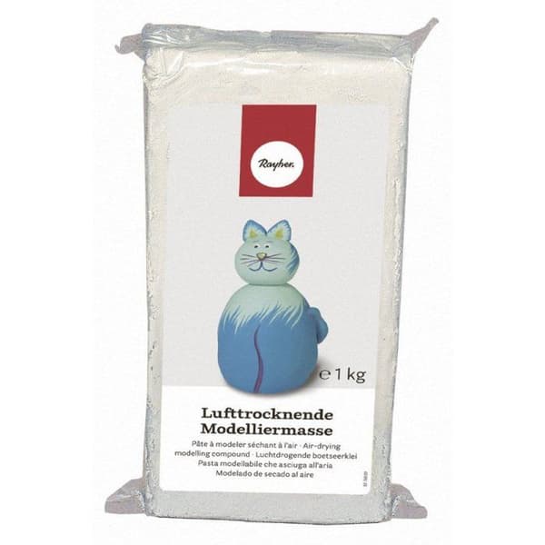 Lufttorkande modellera, 1kg, vit