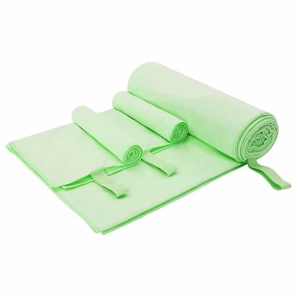 vidaXL Sporthanddukar Set 3 st Grön Polyester och Polyamid 42011503