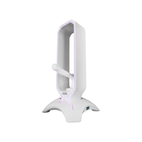 Support för Gamerheadset - Mars Gaming - MHHPRO Vit - RGB - 2x USB - Mus Bungee