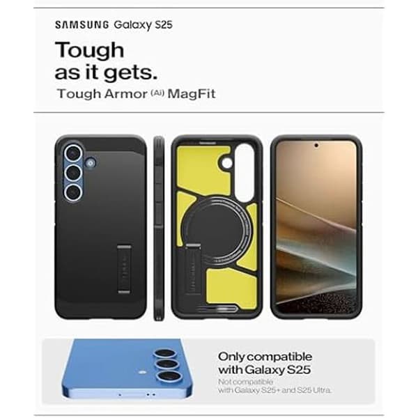 Coque - SPIGEN - Samsung S25 - Antichock - Magnetism - Svart