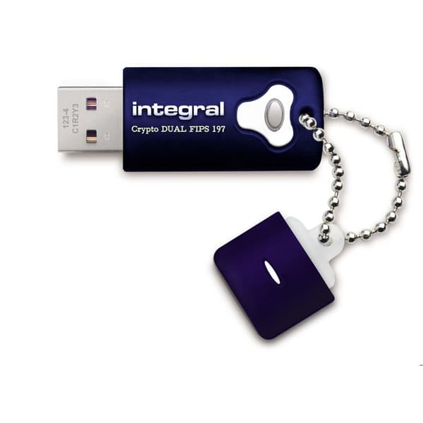 Integral Crypto Dual USB Key - 16 GB - USB 3.0 - Blå