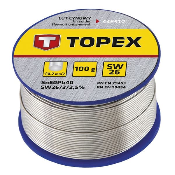 Lödtenn 60% Sn, tråd 0,7 mm, 100 g