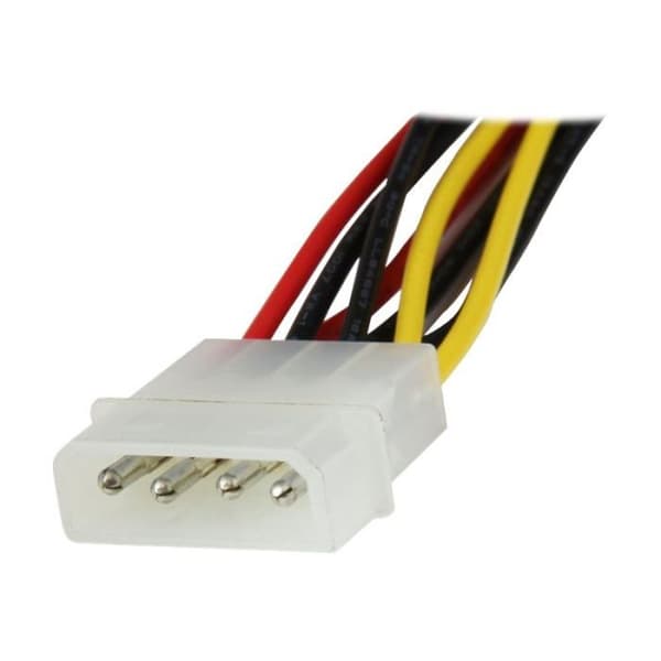 LP4 till 2 SATA Right Angle Power Y splitterkabel - STARTECH - 30 cm - Låst