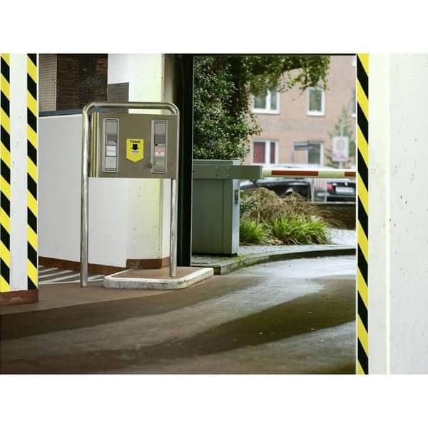 Signalerande tejp - TESA - Röd / Vit - 66m x 50mm - Varning - Plast