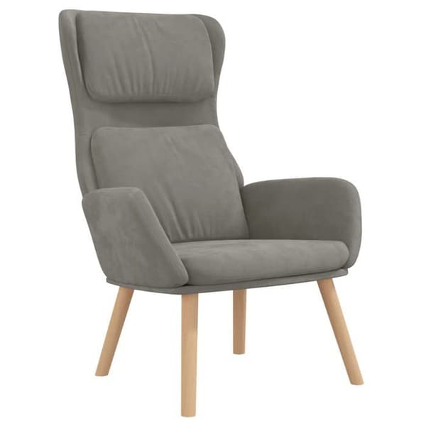 vidaXL avkopplingsstol ljusgrå sammet 341351