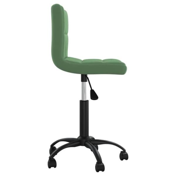 vidaXL Svängbar matsalsstol, Mörkgrön, Sammet