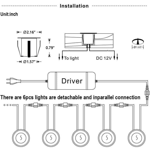 Spot LED Inbyggd Utomhus SMY Lighting 6-pack Varmvit IP67