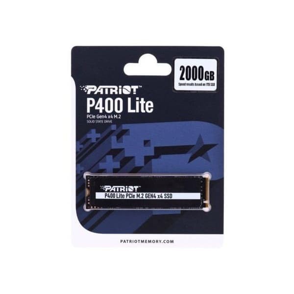 SSD - PATRIOT - P400 LITE - 2000 Go - PCIe Gen4 x4 - Låg strömförbrukning