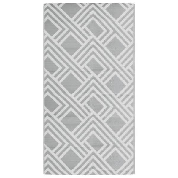 vidaXL Utomhusmatta ARAKIL grå 80 x 150 cm PP 368561