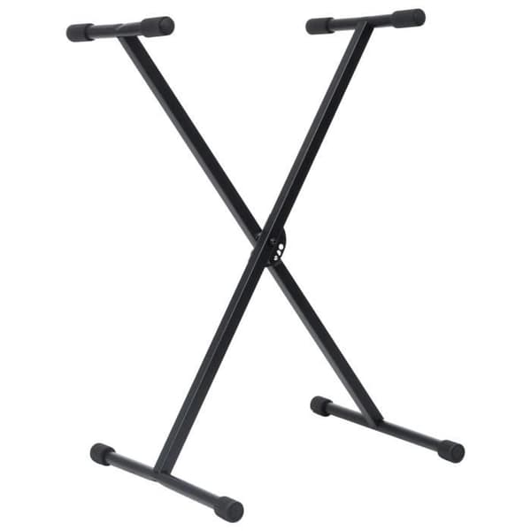 vidaXL Tangentbordsställ och Pall Set Svart
