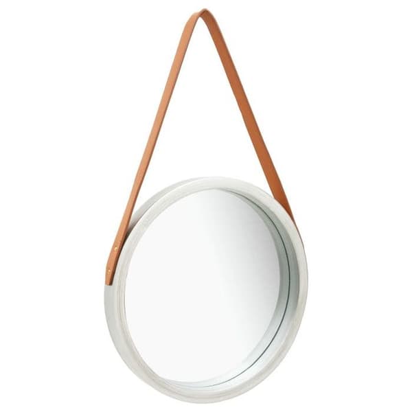 vidaXL Väggspegel med Rem 40 cm Silver 320362