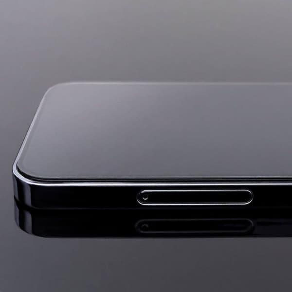 Hel härdat glas med ram för iPhone 15 Plus svart