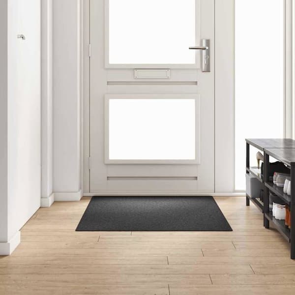 Hallmatta i polypropylen - vidaXL - Mörkgrå - 100 x 150 cm - Halkskydd - Rektangulär