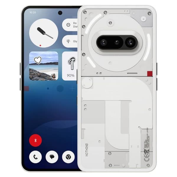 Smartphone - INGENTING - Telefon (3a) - 5G - 8Go RAM - 128Go Internminne - Vit